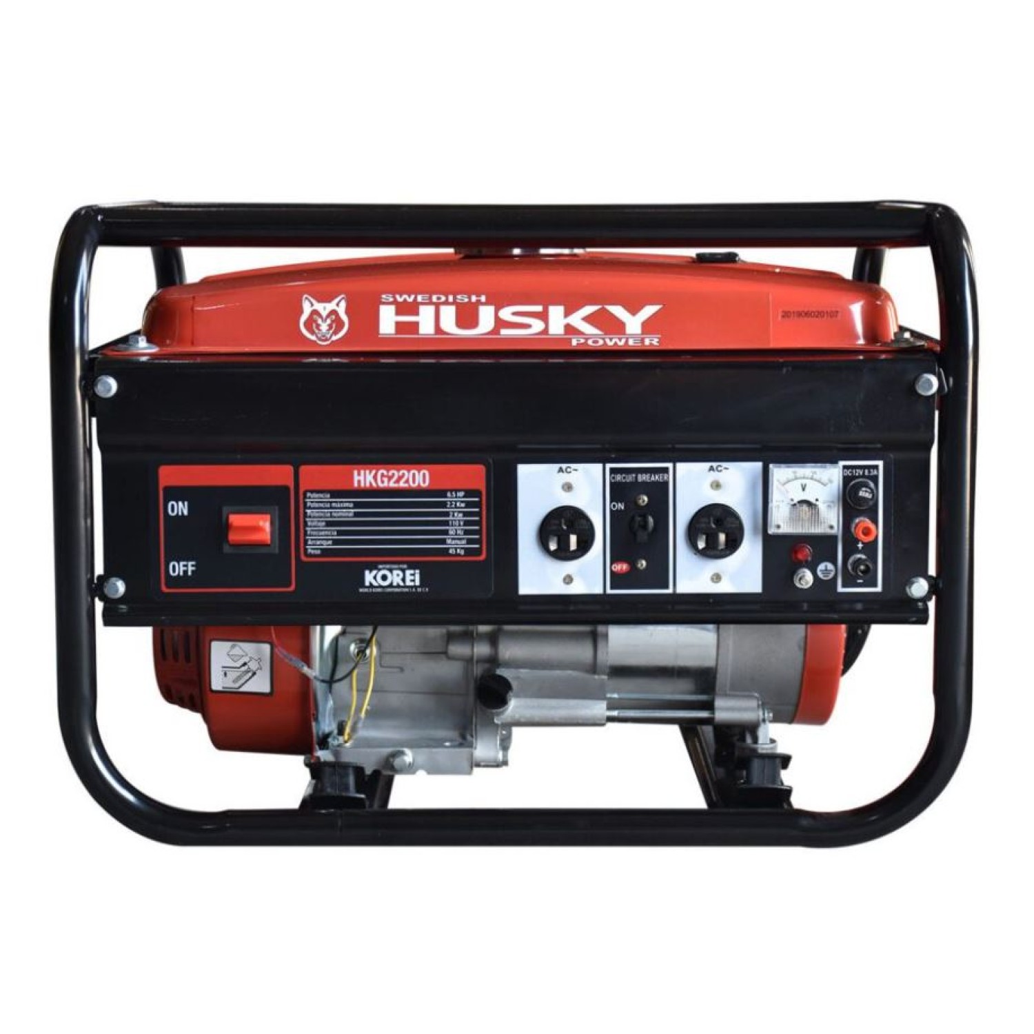 Husky HKG2200 Generador con motor a gasolina 2 tiempos 5.5Hp 2000W