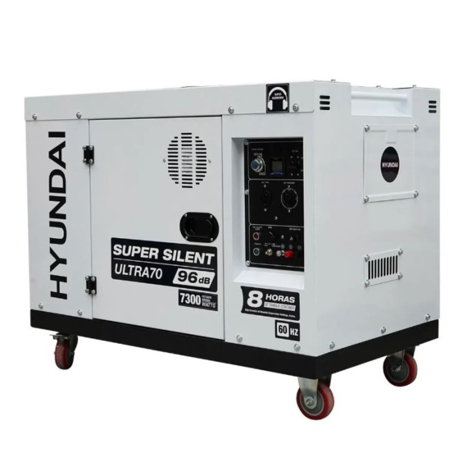 Hyundai  ULTRA70 Generador silencioso con motor a diésel 7300 watts monofásico 110/ 220V