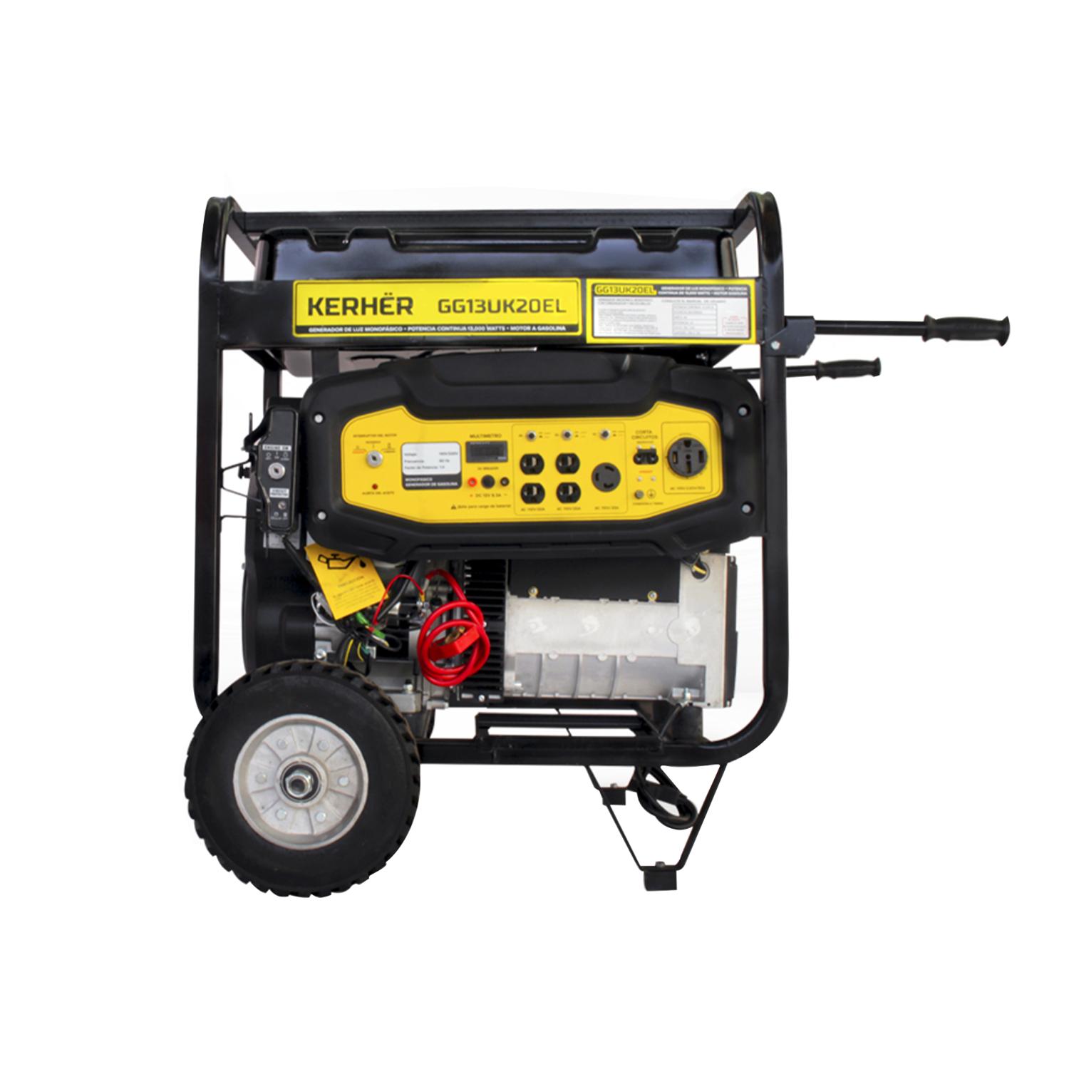Kerher GG13UK20EL Generador con motor a gasolina 20 Hp.  13000 Watts Monofásico 110/220 V.