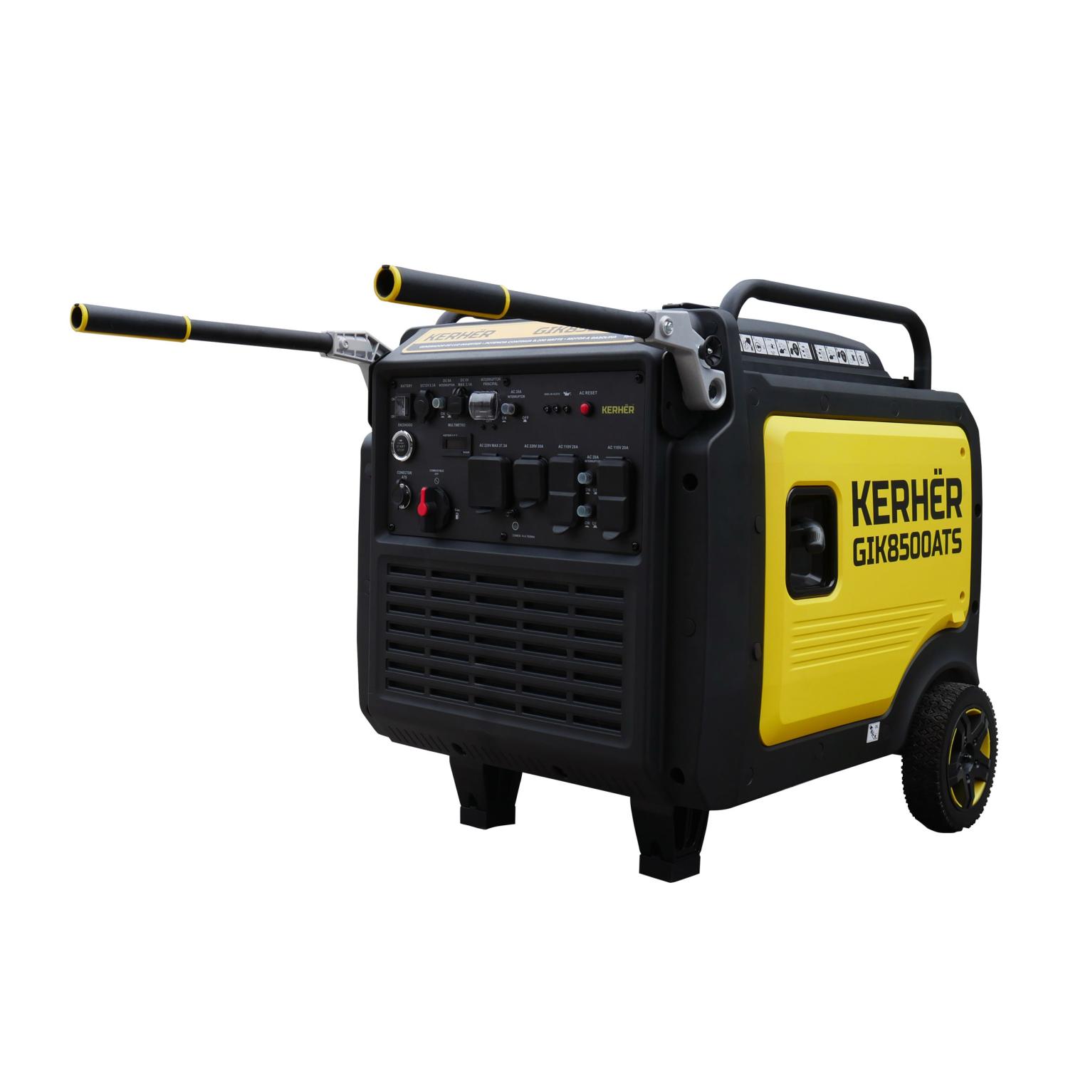 Kerher GIK8500ATS Generador Inverter con motor a gasolina 15 Hp. 8500 Watts Monofásico 110/220 V con ATS
