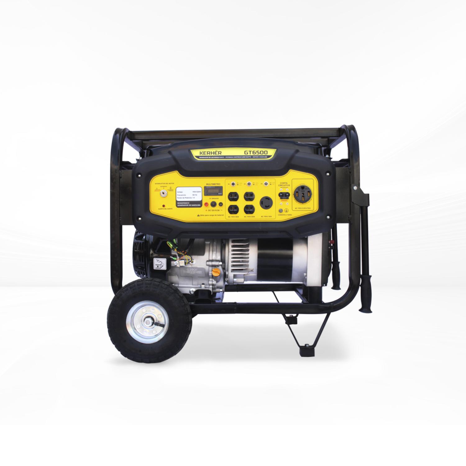 Kerher GT6500UK13 Generador con motor a gasolina 13 Hp.  7000 Watts Monofásico 110/220 V.
