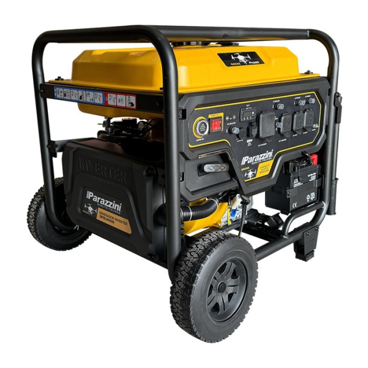 Parazzini GPIDJI9500  Generador inverter 19 hp 9,500 watts 110/220 Volts. para carga de drones
