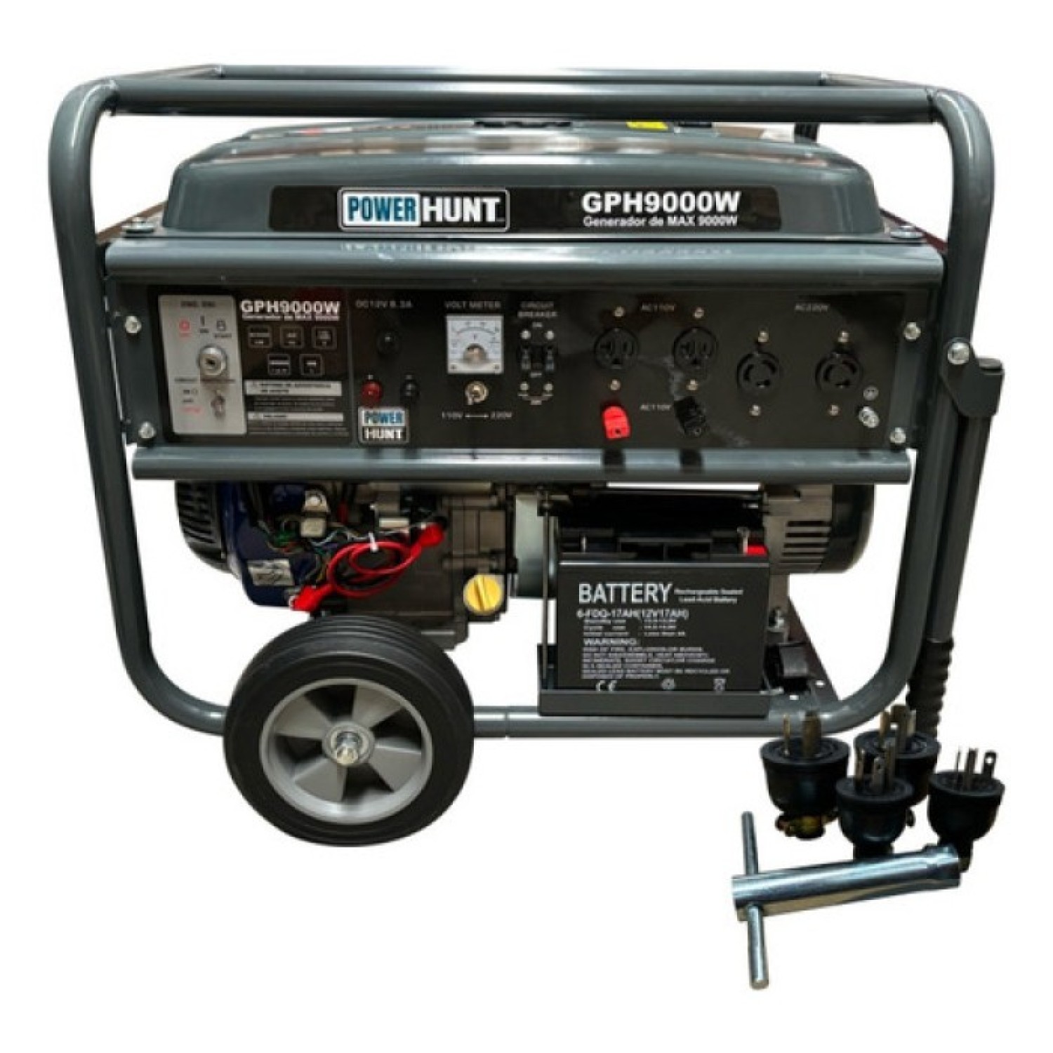 Power Hunt GPH9000W Generador con motor a gasolina 18 Hp 9000 watts monofásico