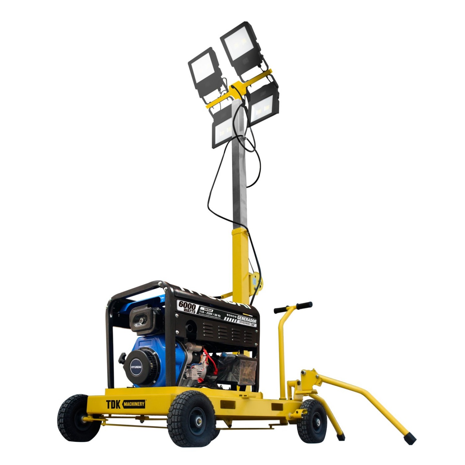 TDK TDKTL6100D Generador con motor diésel torre de luz led 4x100 W