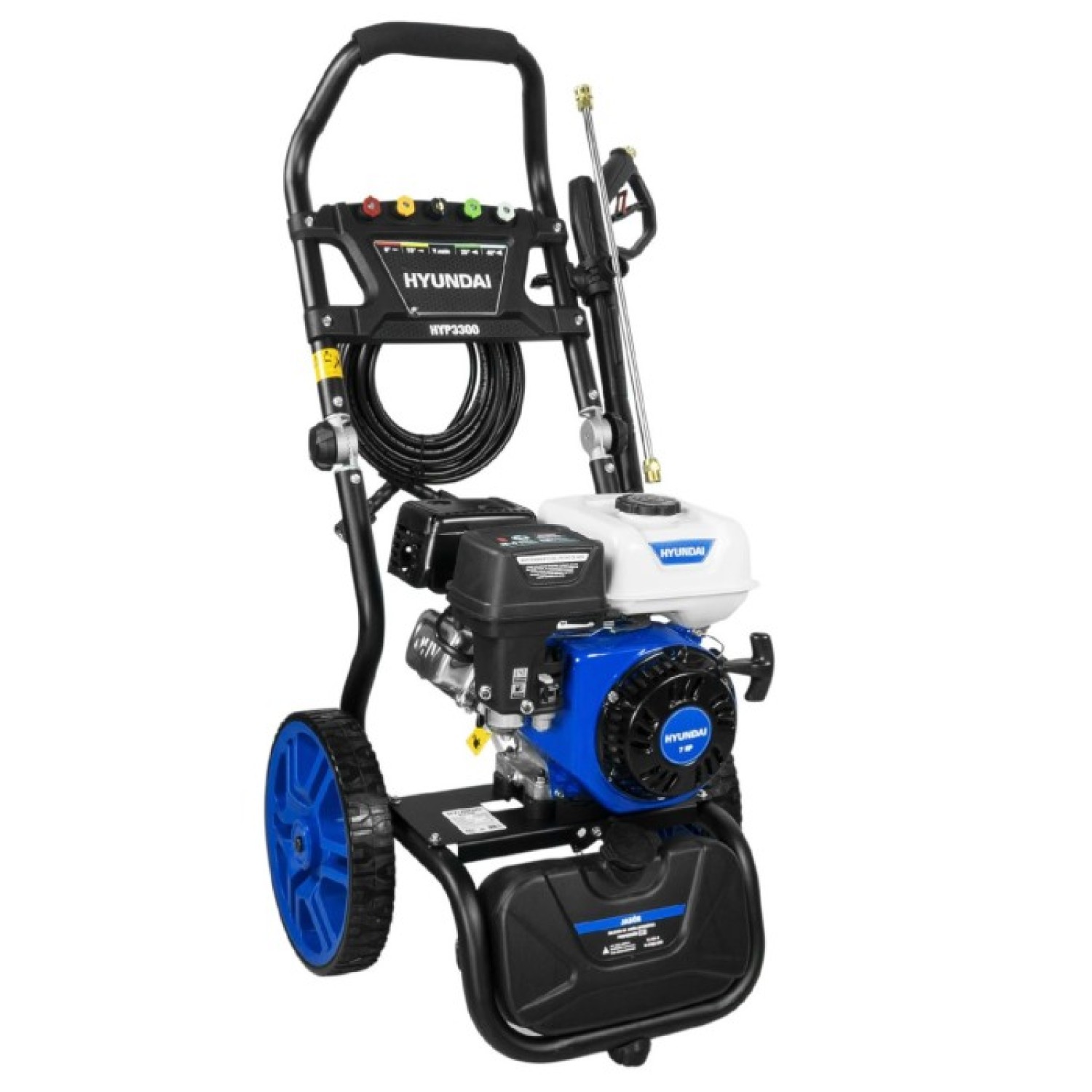 Hyundai HYP3300 Hidrolavadora con motor a gasolina 7 Hp 3200 psi bomba Axial