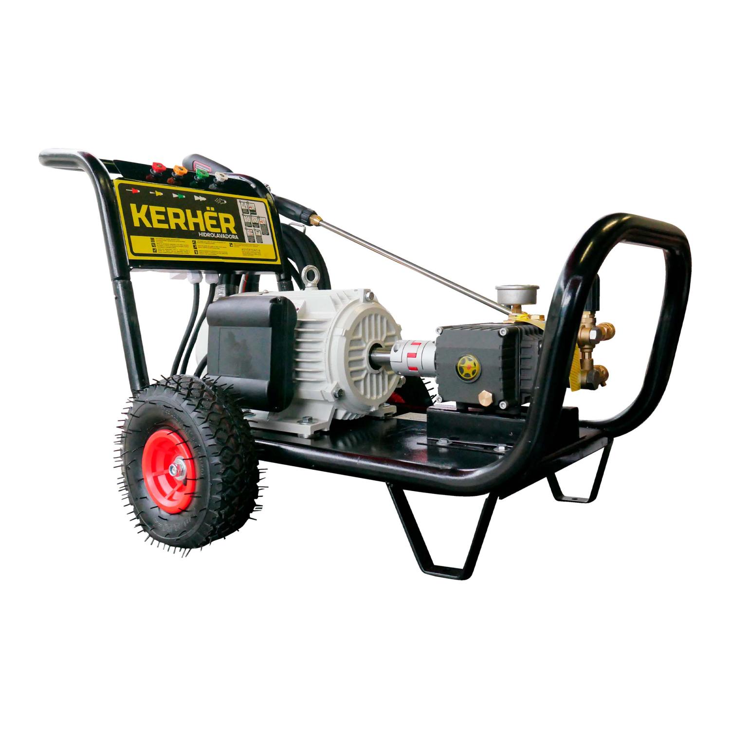 Kerher HK1800S3M Hidrolavadora eléctrica 2100 Psi con motor Creek 5 Hp 110/220 Volts.