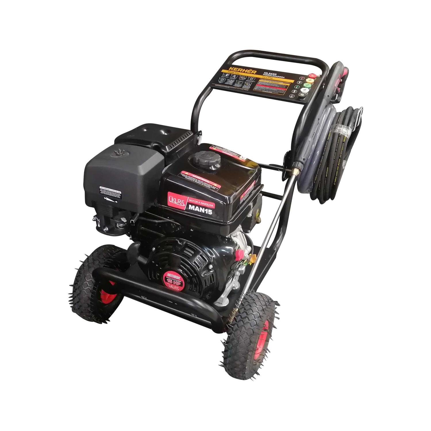 Kerher HL3650UK15 Hidrolavadora  con motor a gasolina Ukura 15 Hp 3600 Psi