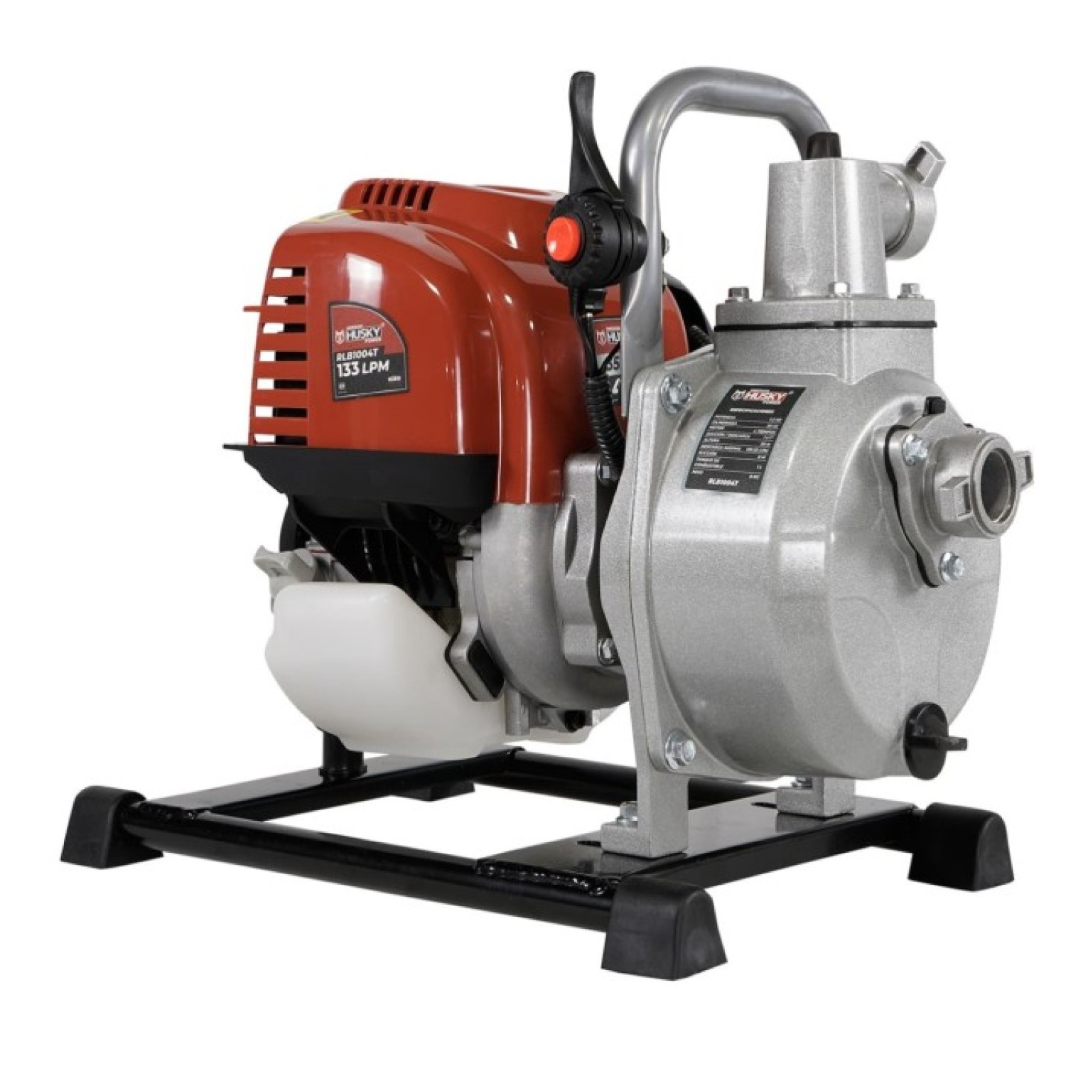 Husky RLB1004T Motobomba autocebante con motor 4 tiempos 1.3 Hp 1 x 1