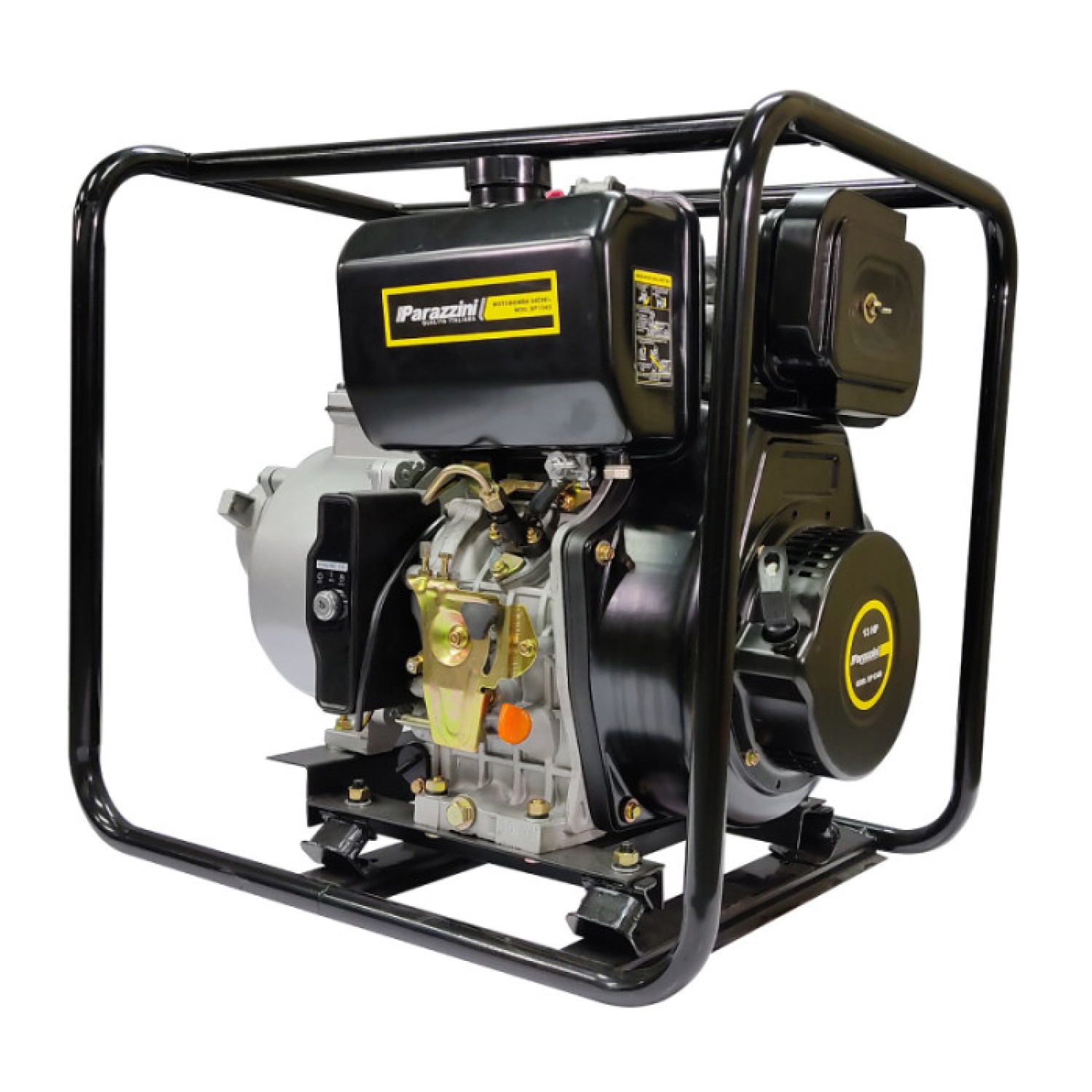 Parazzini BPC1340D Motobomba con motor a diésel 13 Hp 4x 4 encendido eléctrico