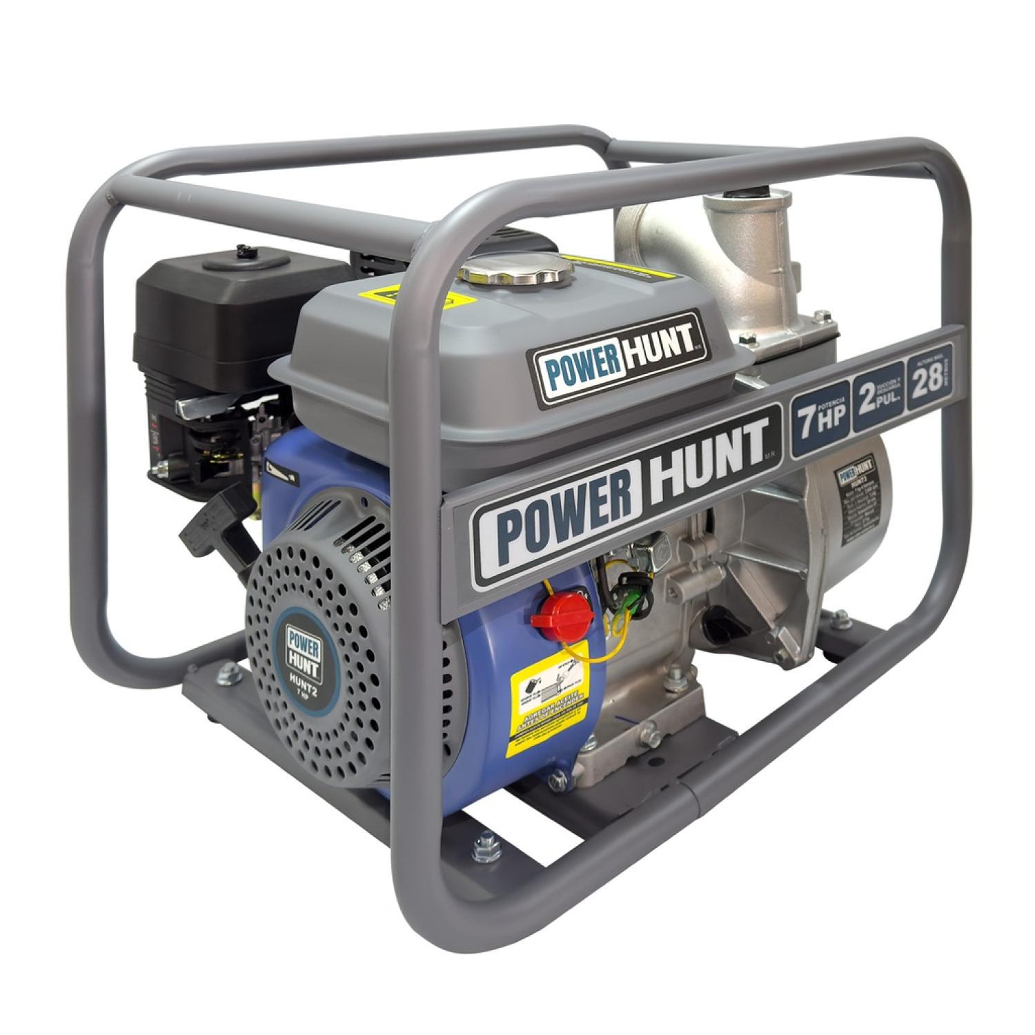 Power Hunt HUNT2 Motobomba autocebante con motor a gasolina 4 tiempos 7 Hp 2x2
