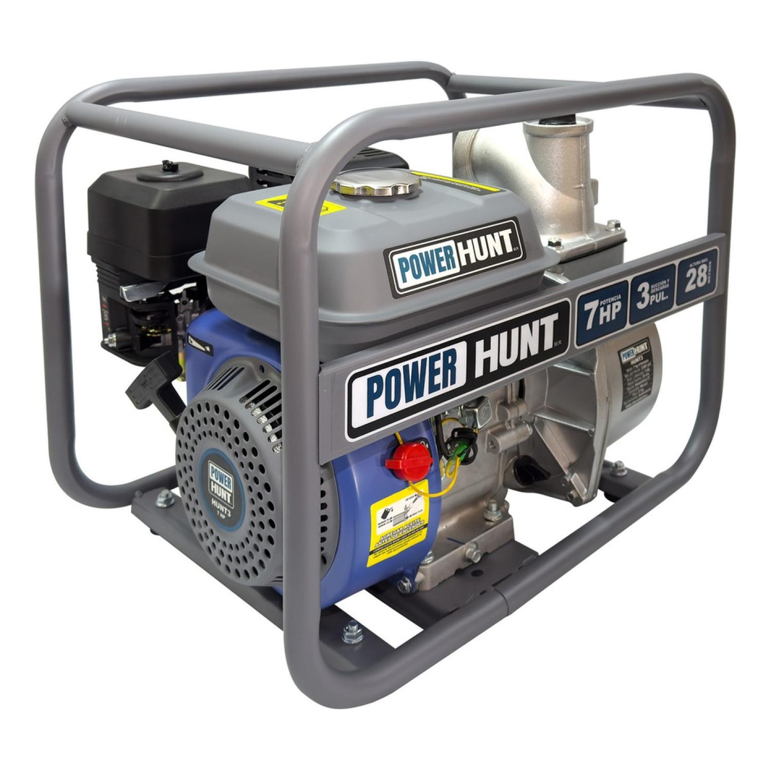 Power Hunt HUNT3 Motobomba autocebante con motor a gasolina 4 tiempos 7Hp 3x3