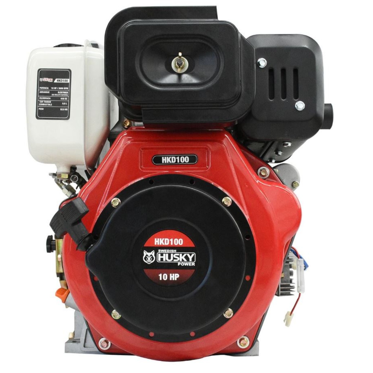 Husky HKD100 Motor a diésel 10 Hp cigüeñal 1" arranque eléctrico
