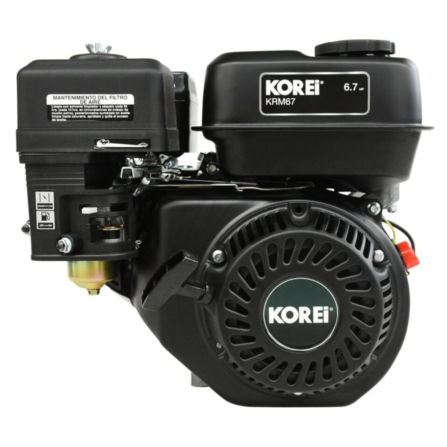 Korei KRM70RD Motor a gasolina 6.7 Hp con reductor  1800 rpm cigüeñal 3/4"