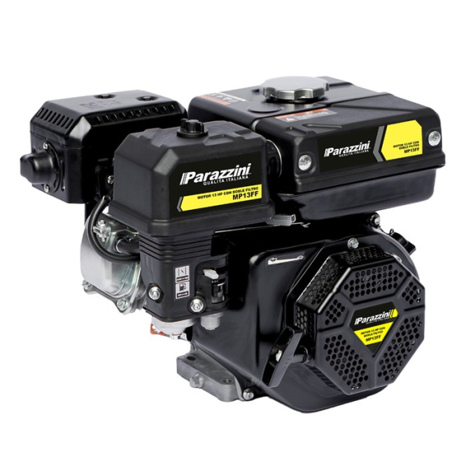 Parazzini MP13FF Motor a gasolina 4 tiempos 13 Hp Cuñero 1" doble filtro