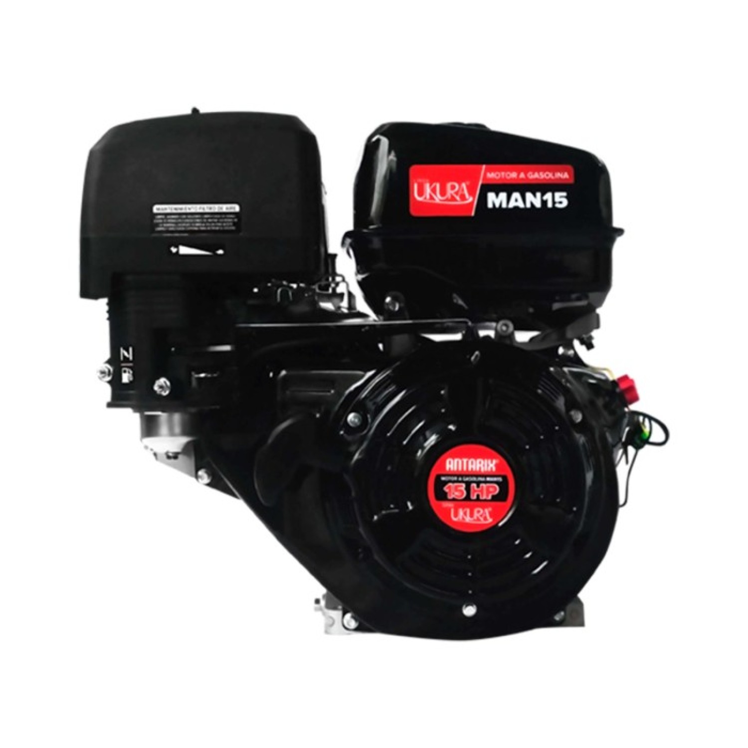 Ukura MAN15C Motor a gasolina 4 tiempos 420 cc 15 Hp con cigüeñal cuñero