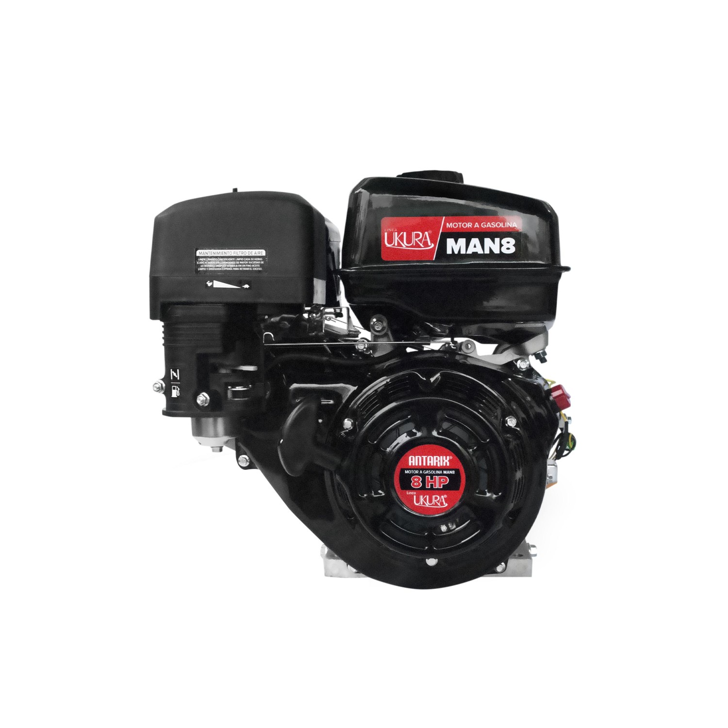 Ukura MAN8.0 Motor a gasolina 4 tiempos 242 cc 8Hp cigüeñal cuñero