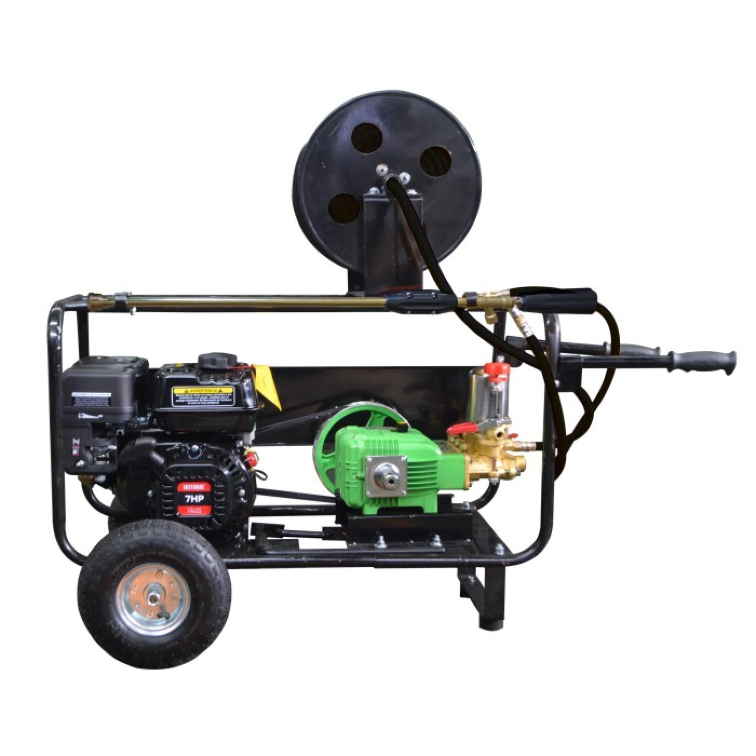 Perazzi  SCN30BUK7 Parihuela con motor a gasolina Ukura 7 Hp rollo de 100 mts. de manguera